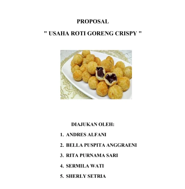 Contoh Proposal Usaha Makanan Ringan Roti Keju