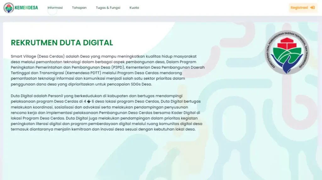 Info Loker Duta Digital Kemendesa
